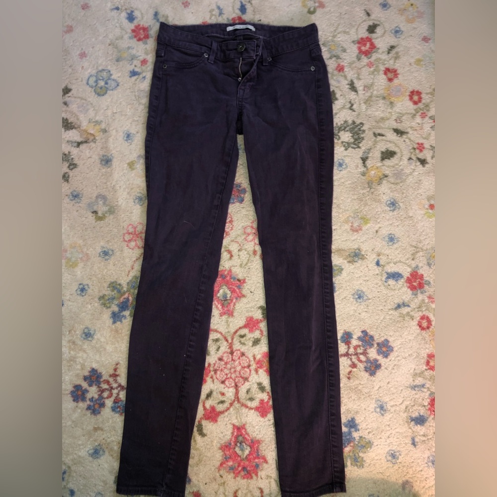 Purple skinny jeans